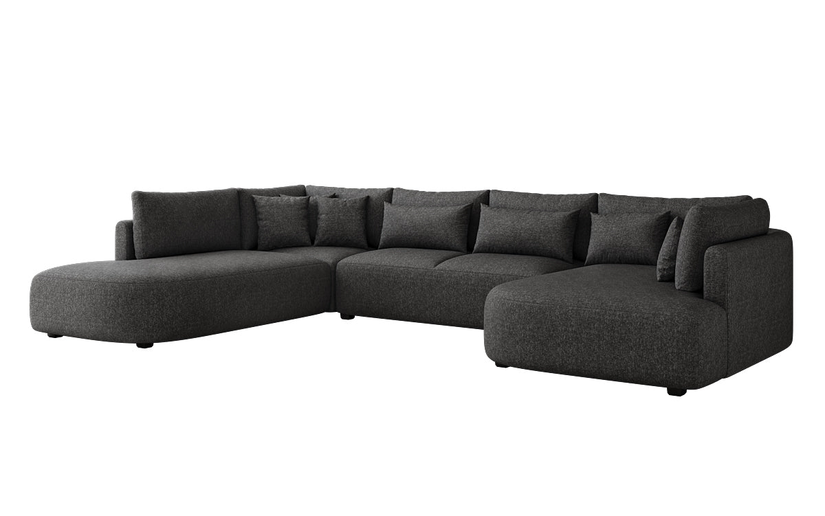 Designer sofa Ando - sectional sofa in textured fabric