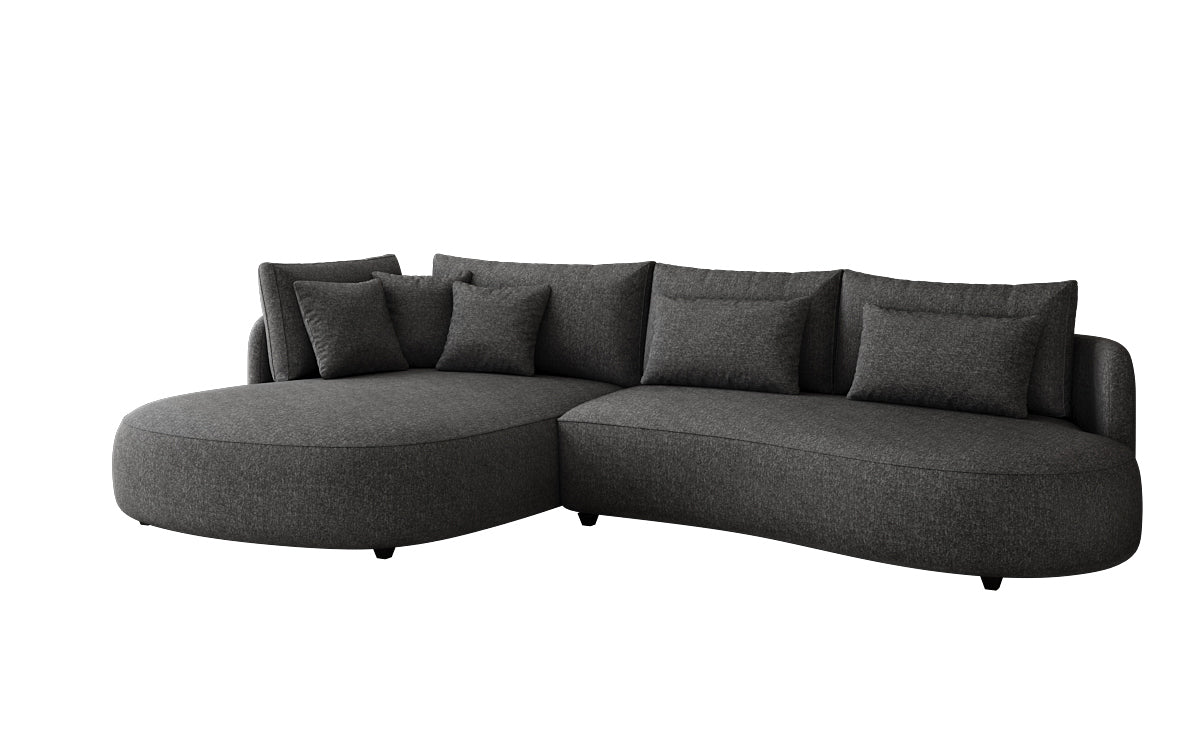 Designer corner sofa Ando Mini in textured fabric