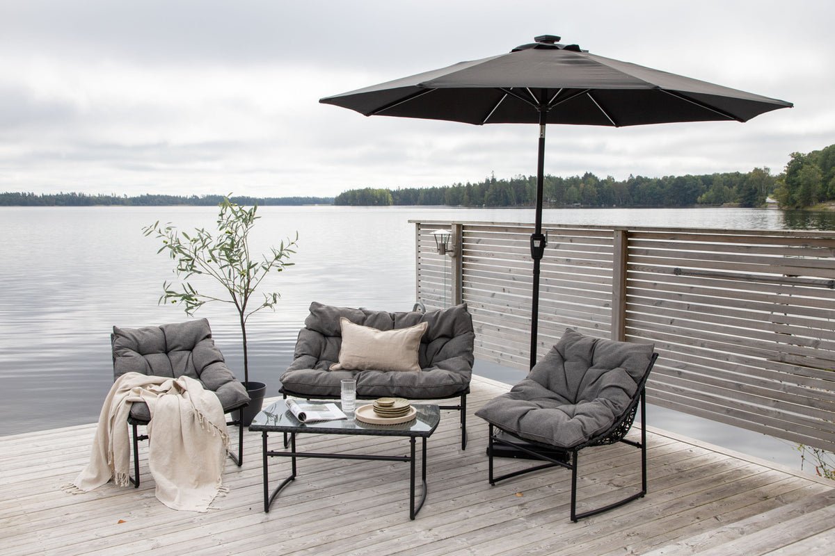 Parasol Lightning – Ø270 cm available in Black or Gray