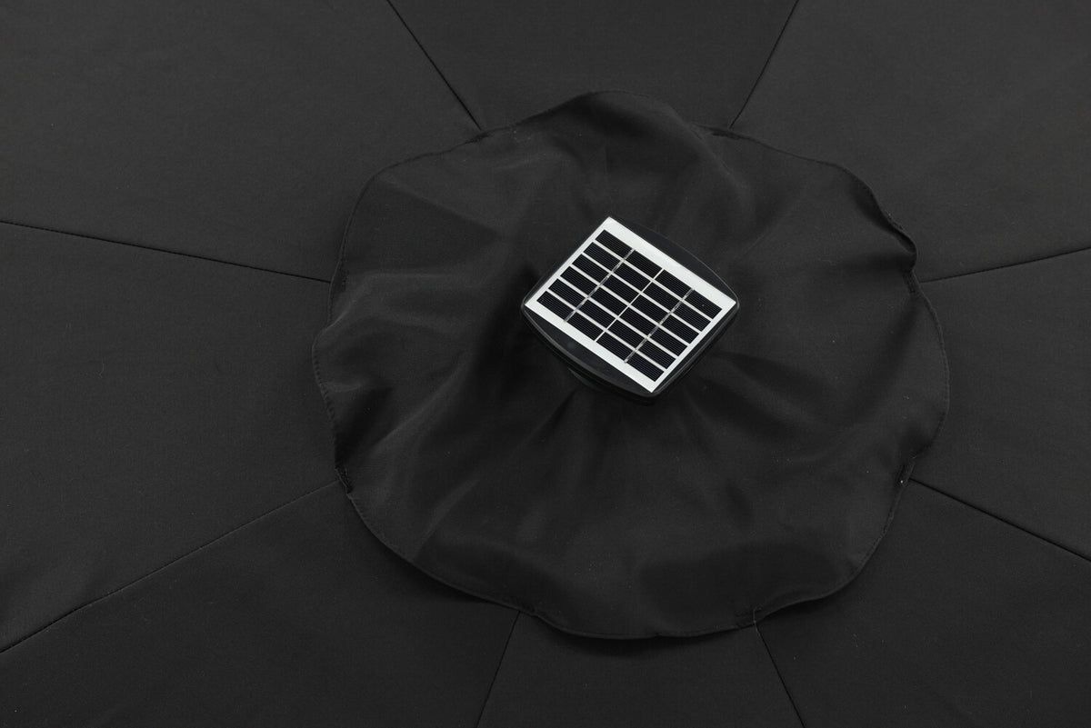 Parasol Lightning – Ø270 cm available in Black or Gray