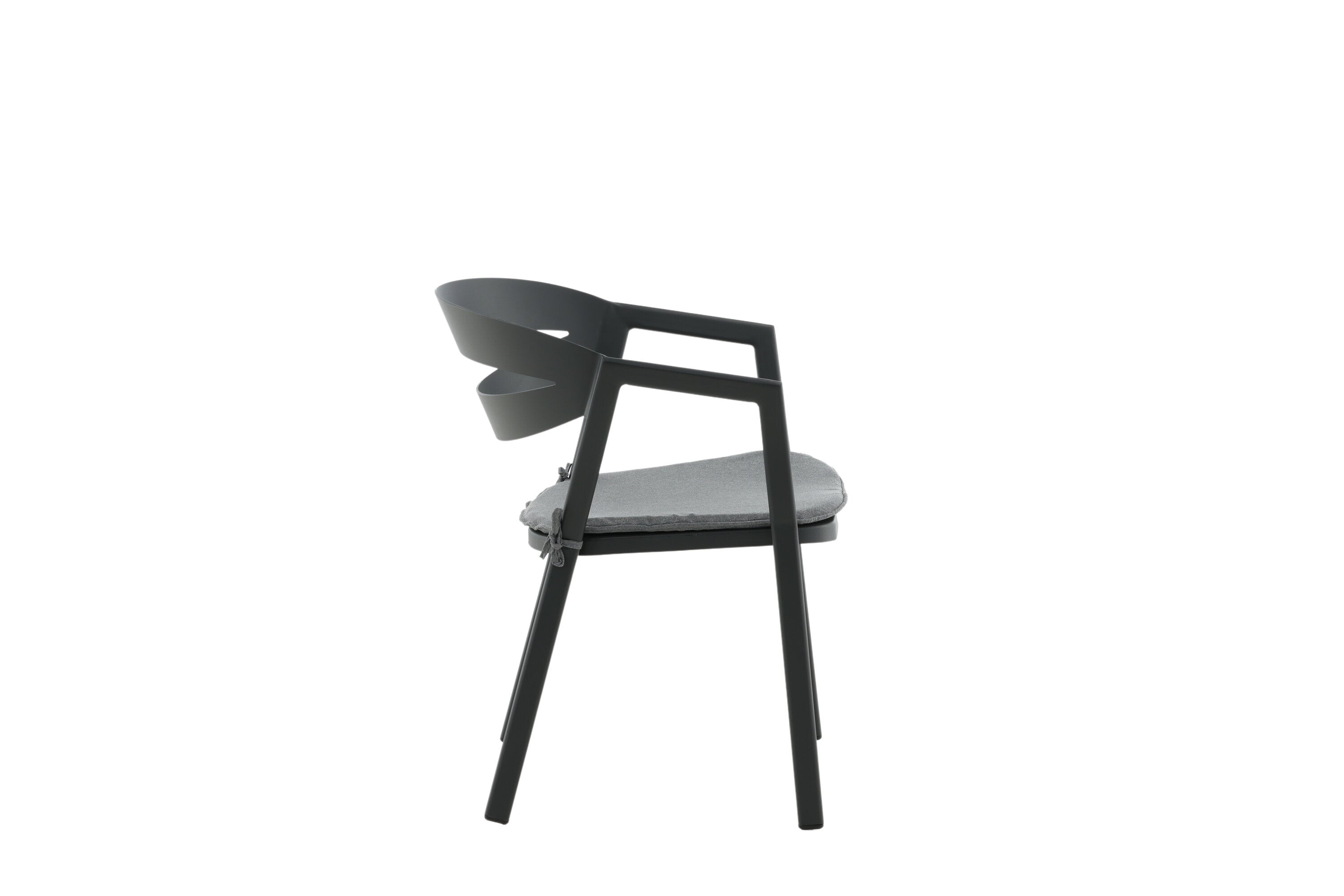 Gartenstuhl Sylt - aus Aluminium in Schwarz
