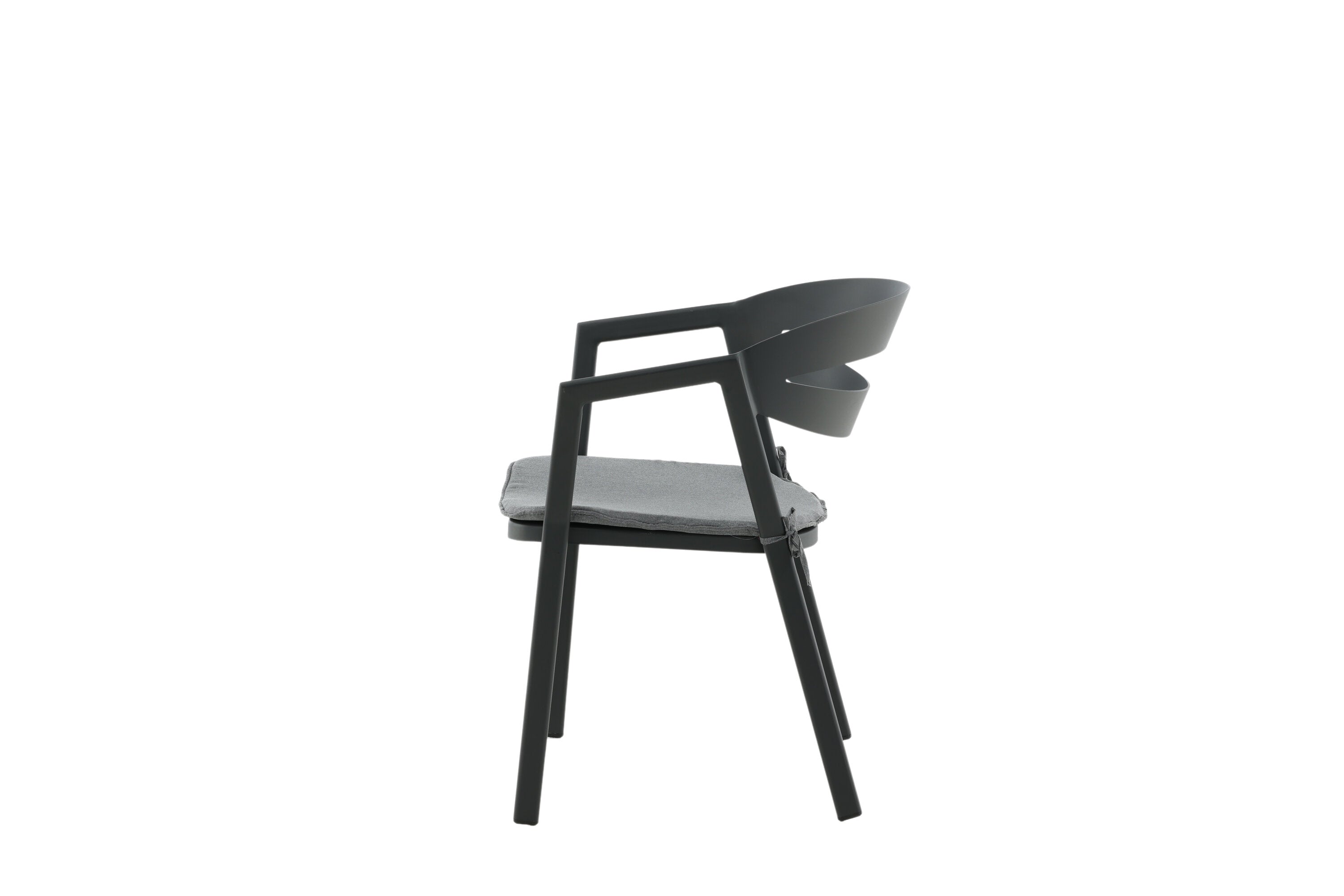Gartenstuhl Sylt - aus Aluminium in Schwarz