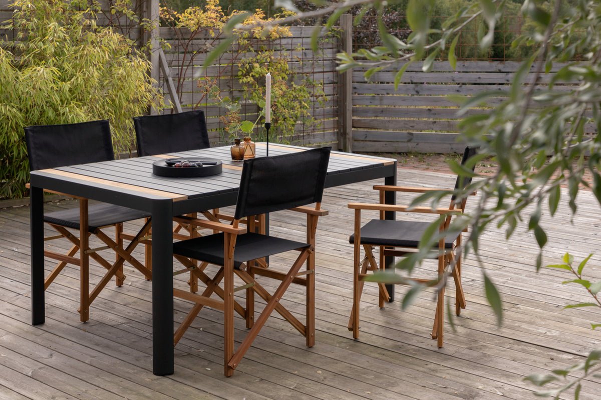 Garden Table Nuru - Teak Wood and Aluminum for Stability and Durability