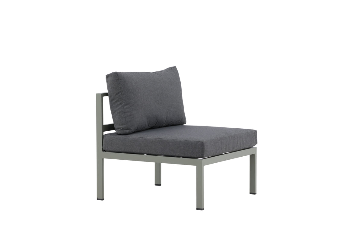 Garden Lounge Armchair Borelio - Outdoor Armchair made of Aluminum & Fabric