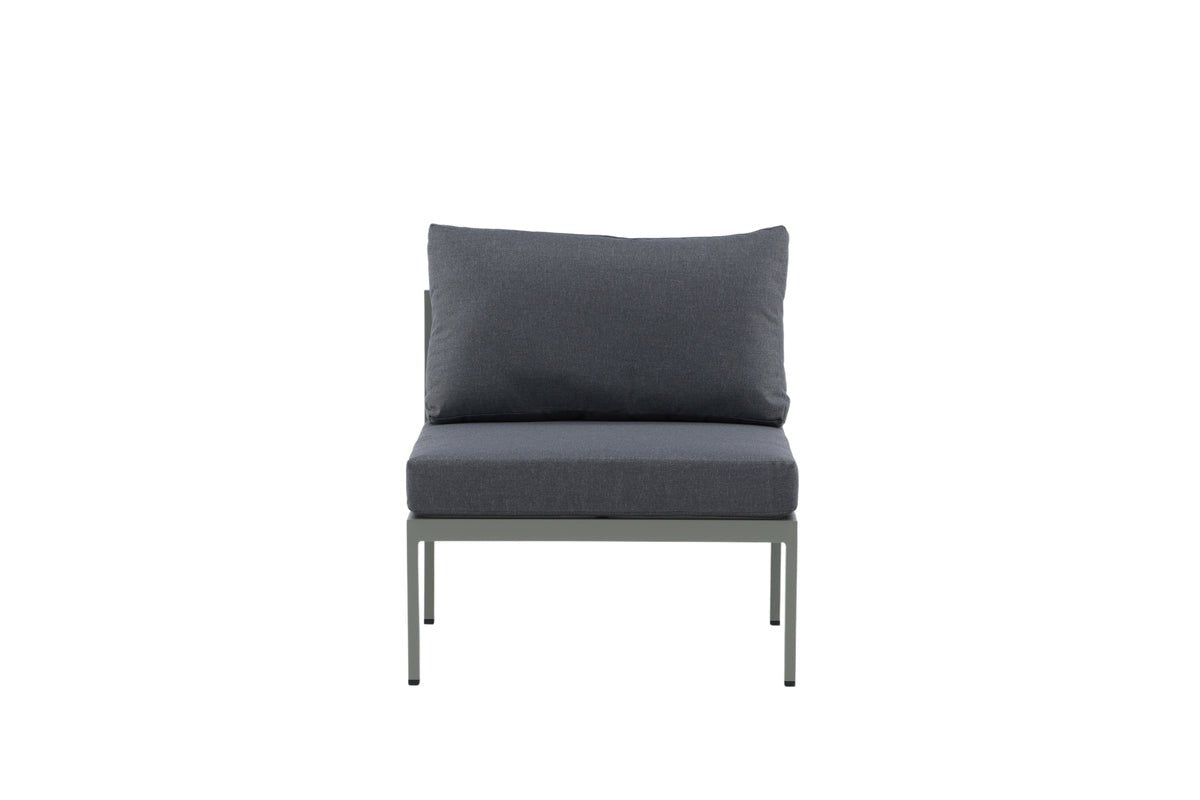 Garden Lounge Armchair Borelio - Outdoor Armchair made of Aluminum & Fabric