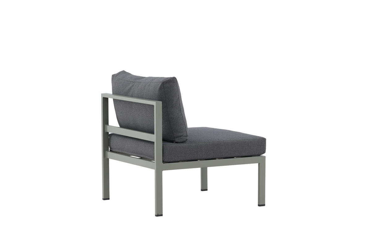 Garden Lounge Armchair Borelio - Outdoor Armchair made of Aluminum & Fabric