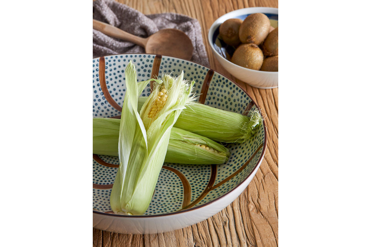 Schale Riona – Steingut mit handgemaltem Muster