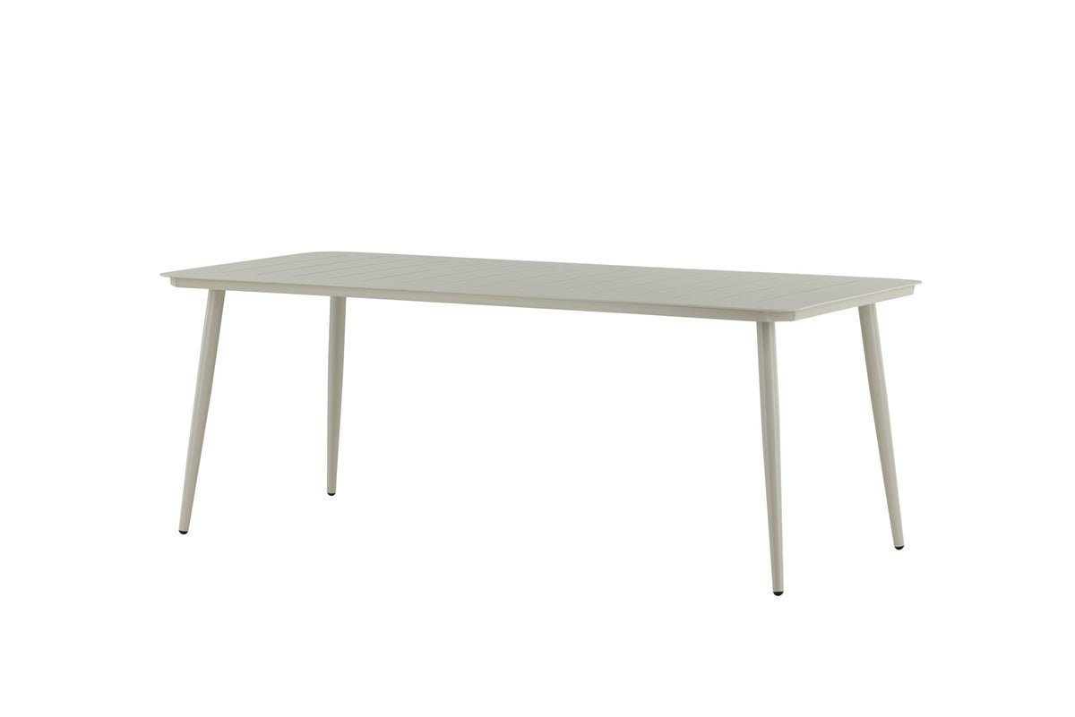 Garden table Imani - rectangular, beige dining table made of aluminum