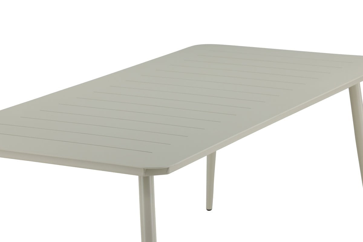 Garden table Imani - rectangular, beige dining table made of aluminum