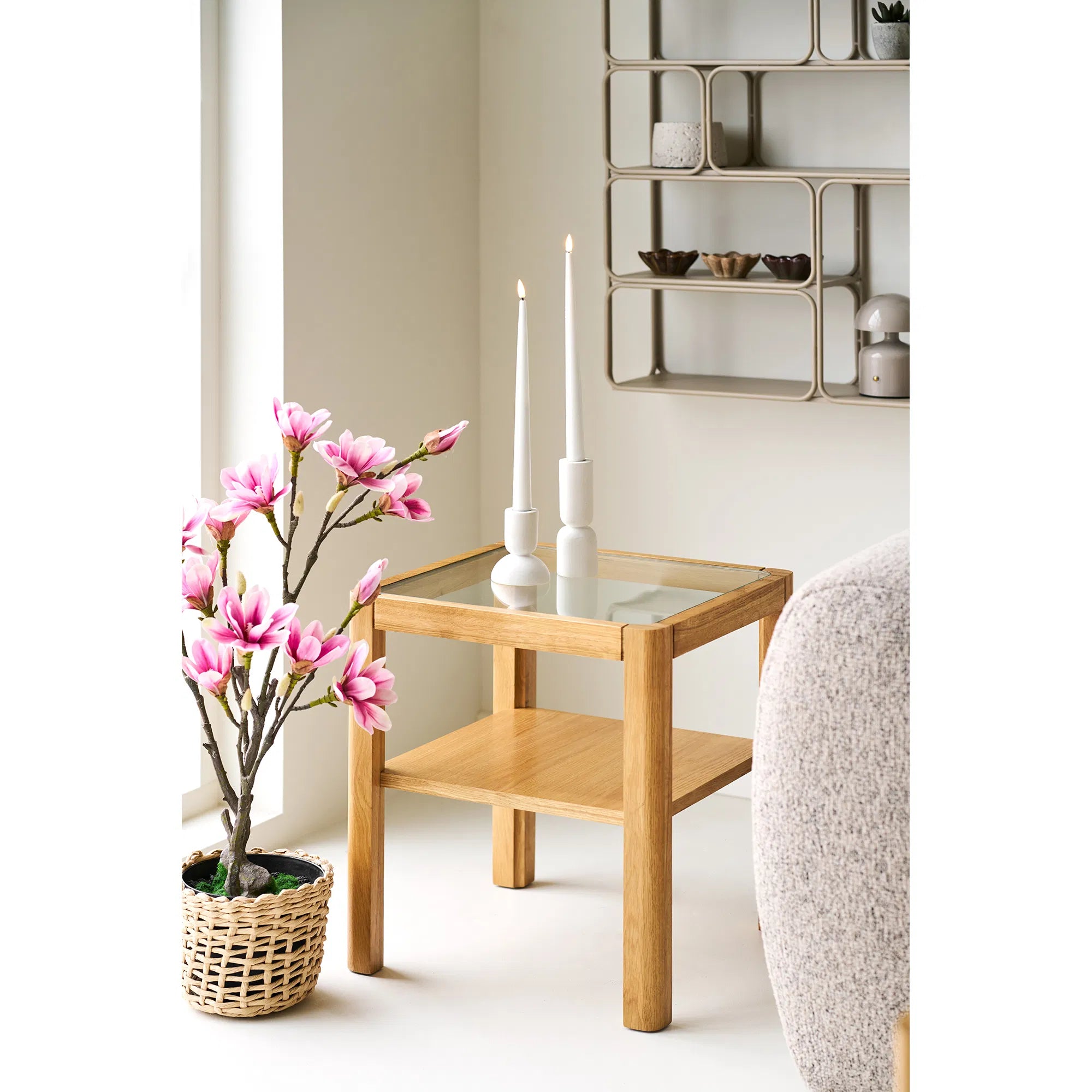 Side Table Sundaria – with Tempered Glass Top