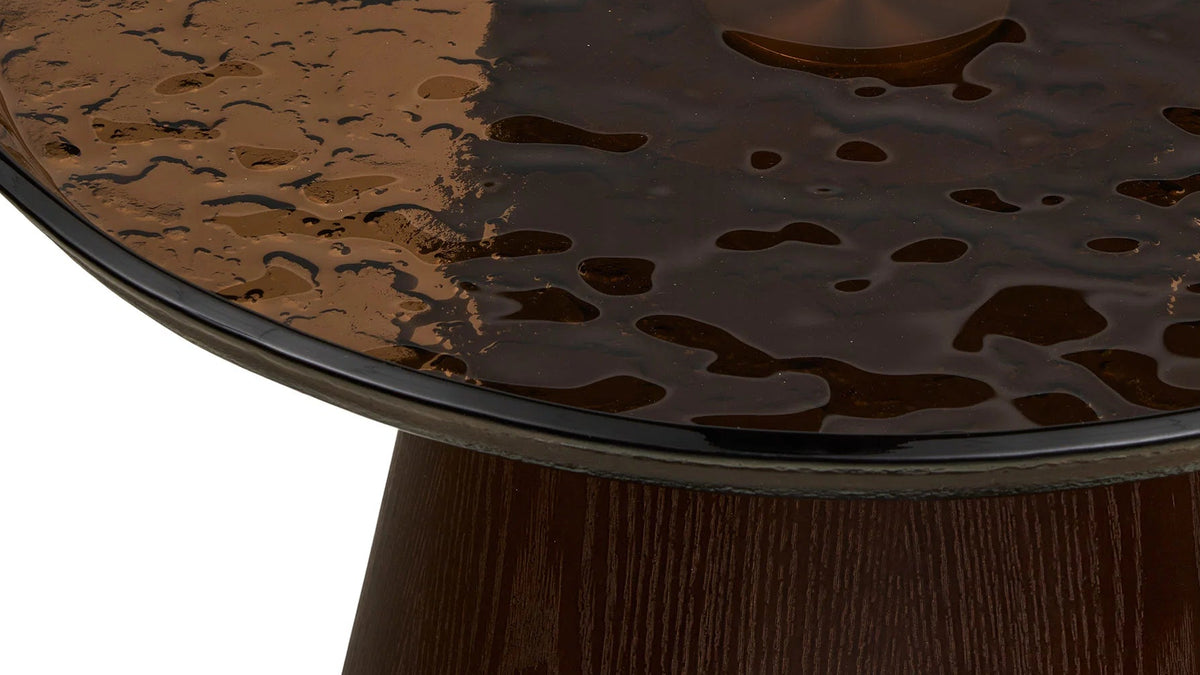 Side table Oliviera - with a glass tabletop