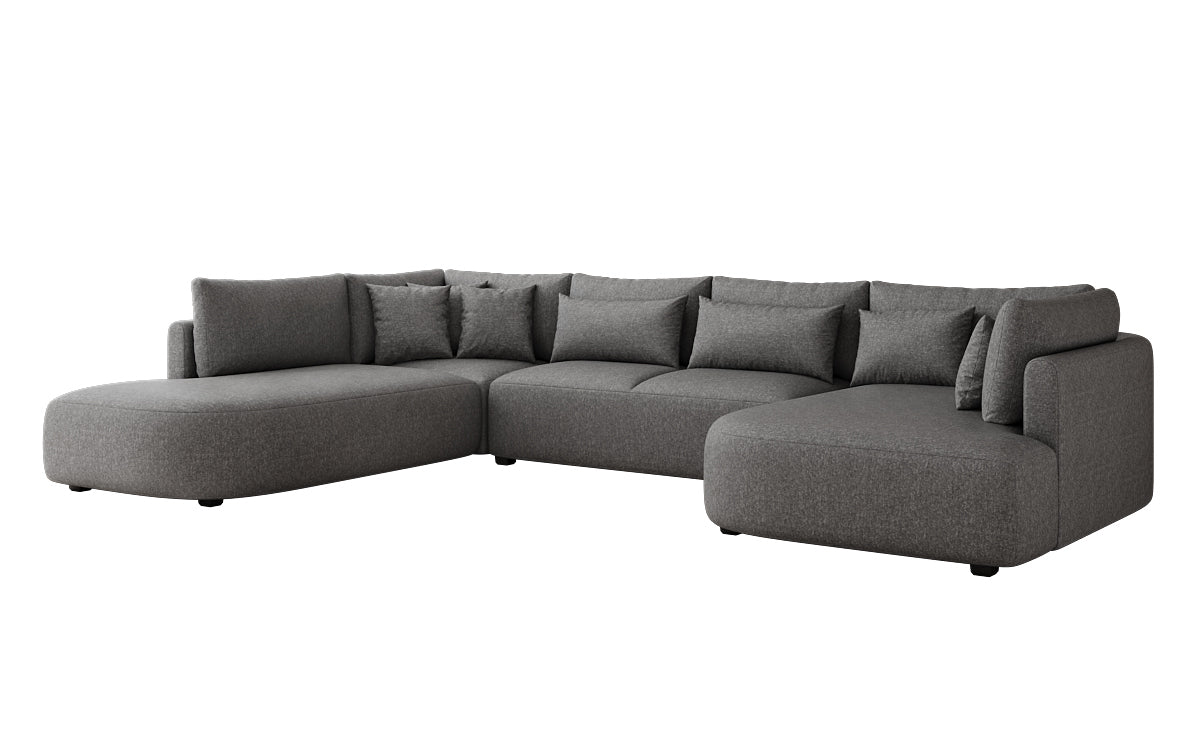 Designer sofa Ando - sectional sofa in textured fabric