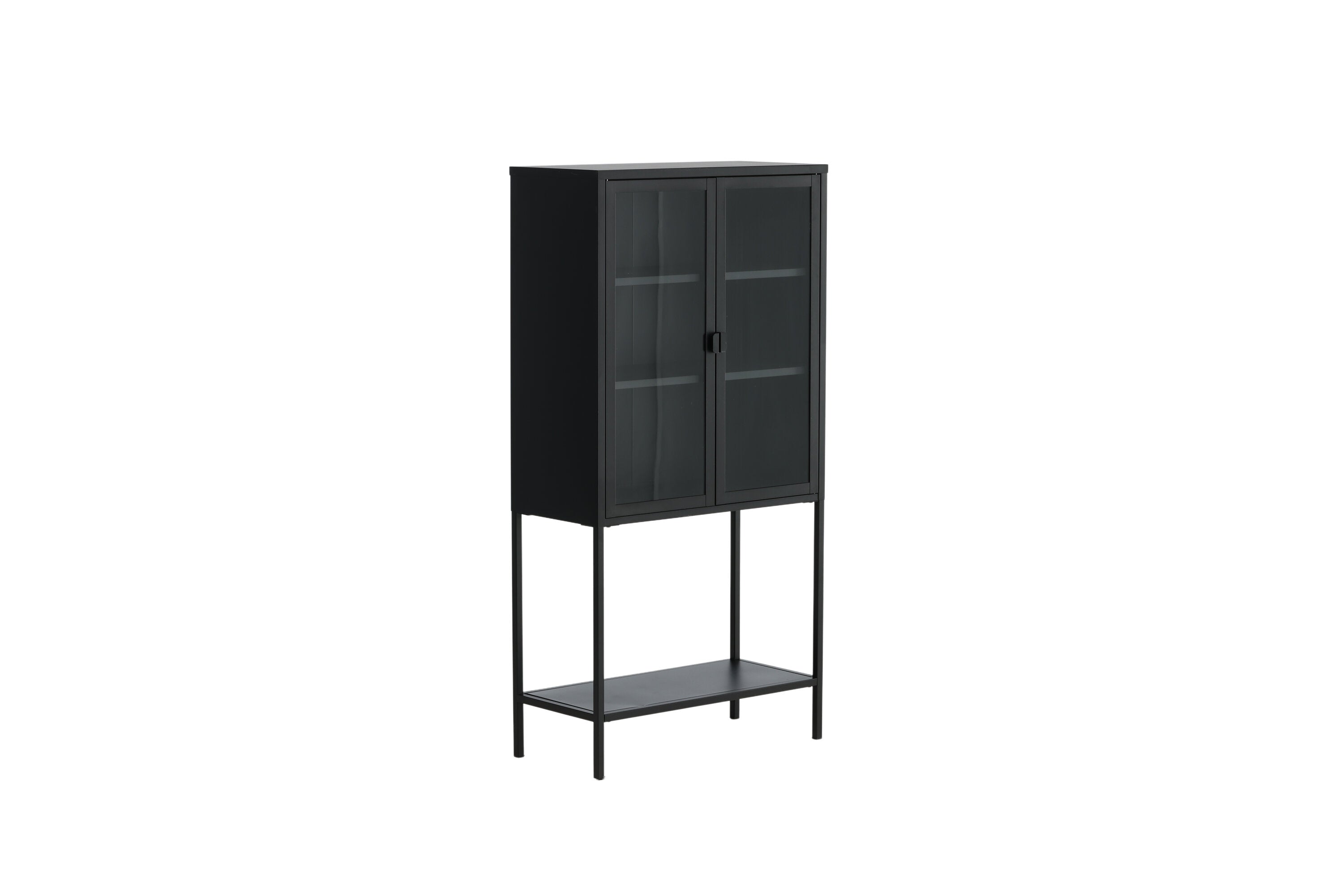 Showcase Varda - in Black with Glass Doors