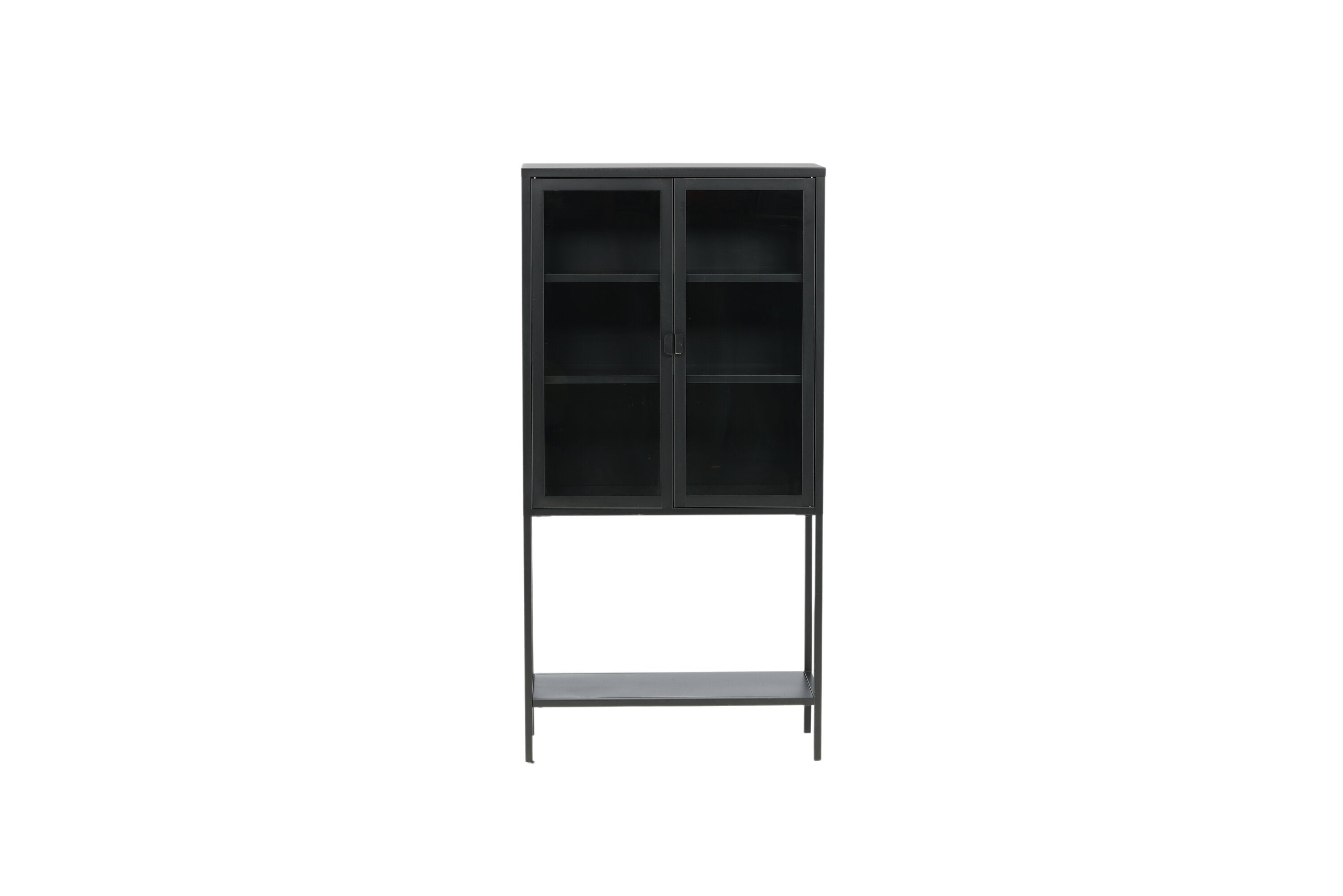 Showcase Varda - in Black with Glass Doors