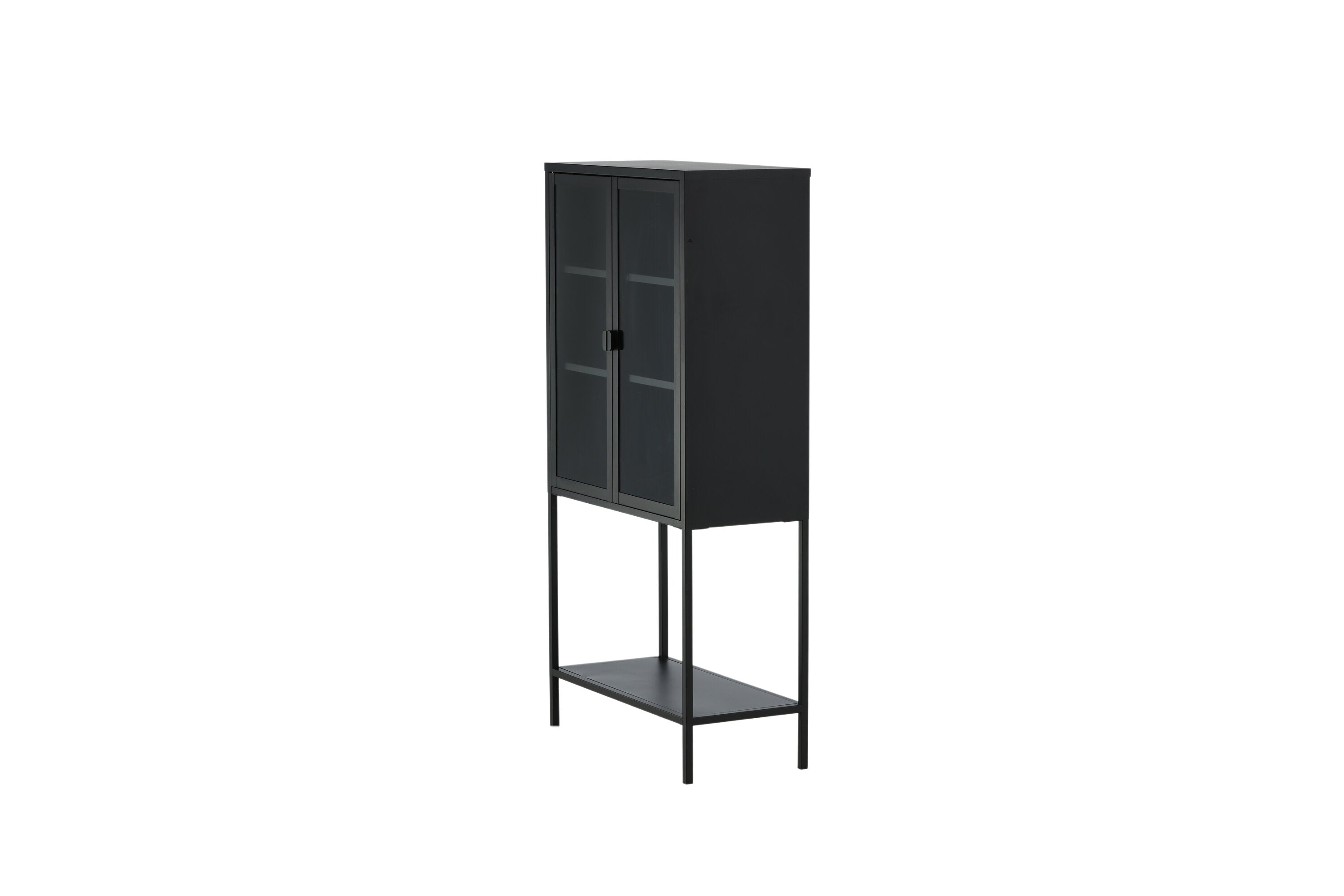 Showcase Varda - in Black with Glass Doors