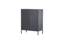 Chest of drawers Linje – In Gray with two doors