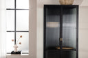 Showcase Leonie - in Black with Wavy Glass Effect