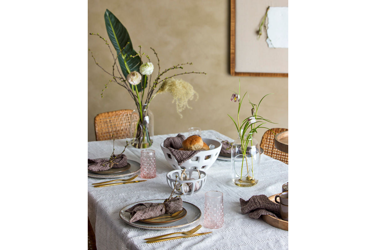 Decorative Bowl Nola – Sculptural Stoneware in White