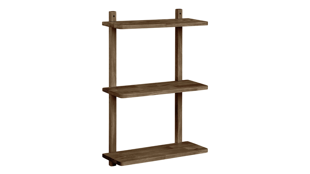 Wall shelf Luzifer - made of dark oak wood