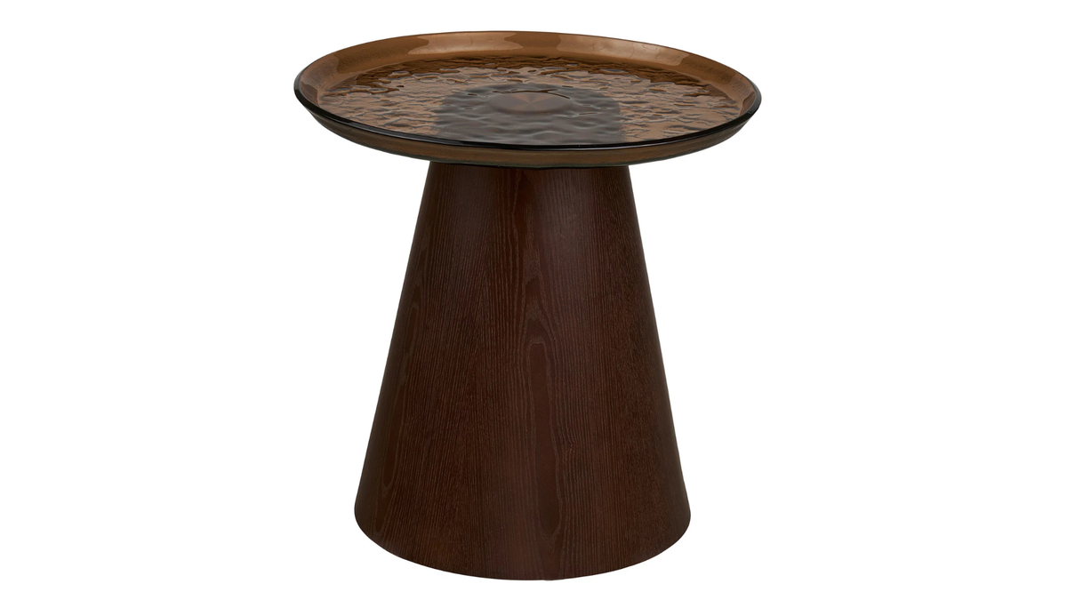 Side table Oliviera - with a glass tabletop