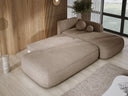 Designer Ecksofa Babu Bouclé mit Schlaf- und Klappfunktion