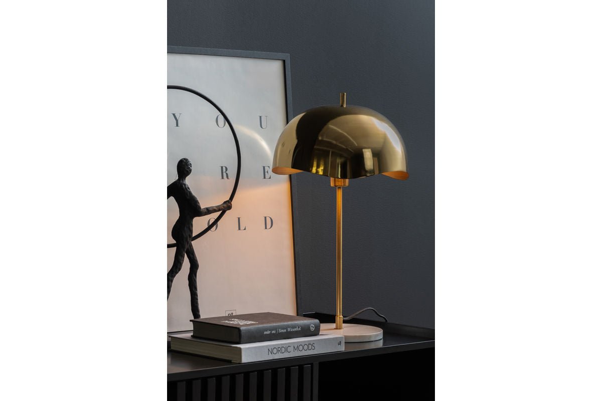 Table Lamp Vindor - Designer Light Made of Iron with Wave Shade