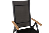 2er Set - Gartenstuhl GranCanaria aus Textilene/Aluminium in Schwarz, Weiß oder Beige