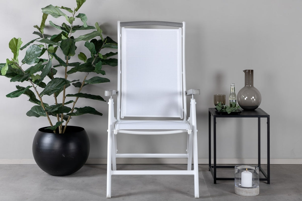 2er Set - Gartenstuhl Kara - Gestell aus Aluminium, Sitzfläche aus Textilene, verstellbar