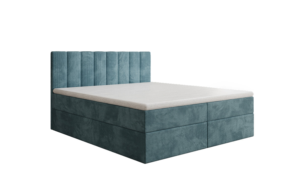 Sofia box spring bed in Corduroy with storage