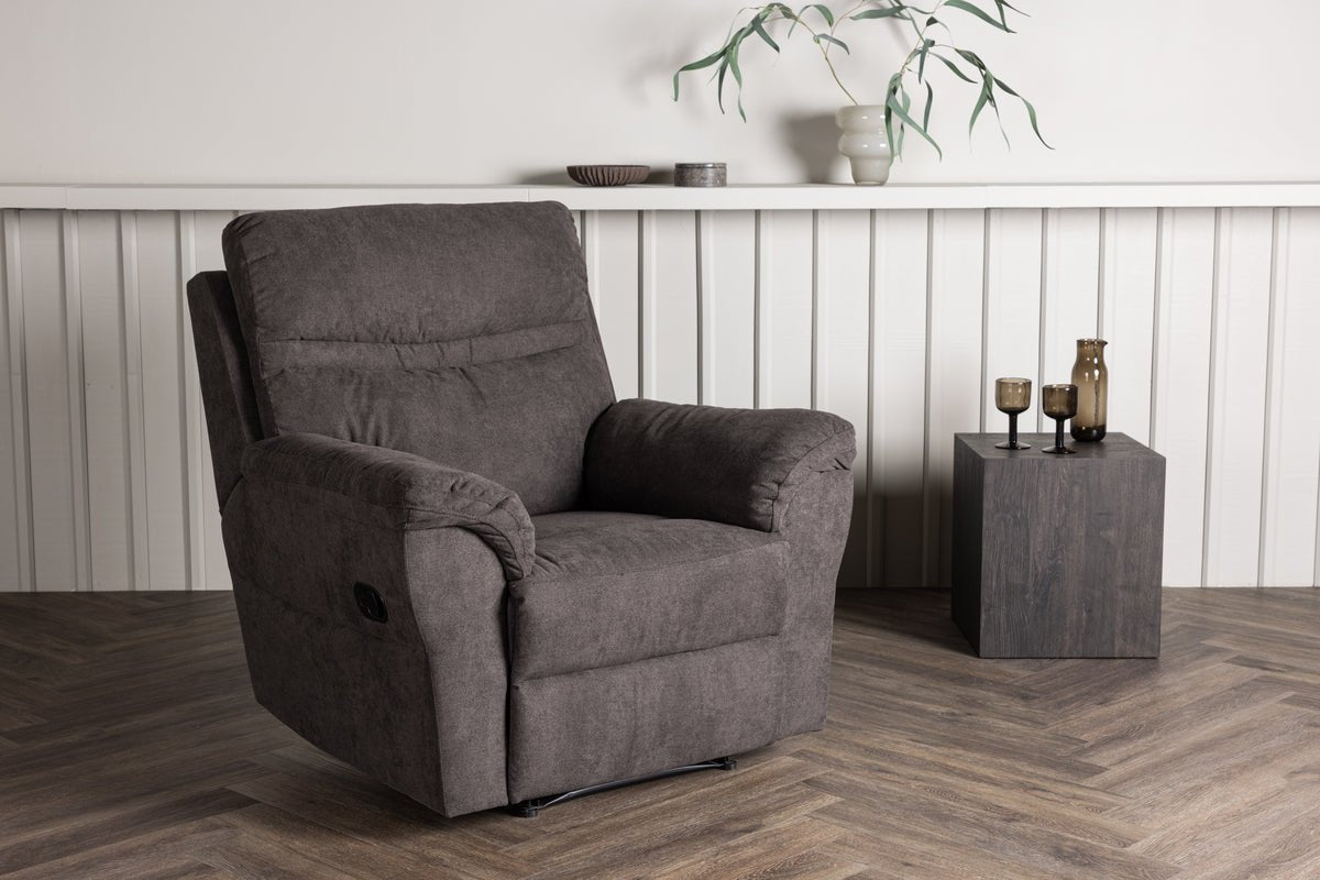 Armchair Toronto - Foldable with Footrest in the Color Brown