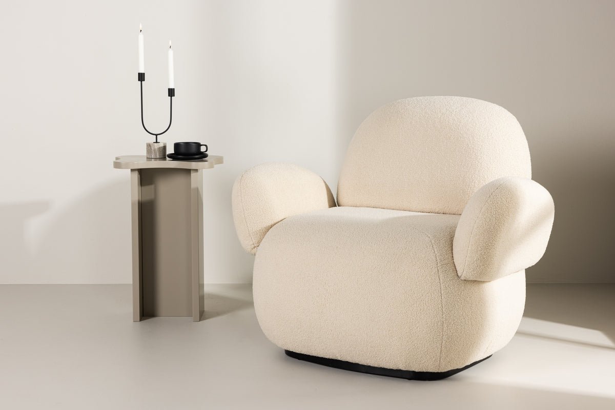 Armchair Salzburg - with beige chenille cover