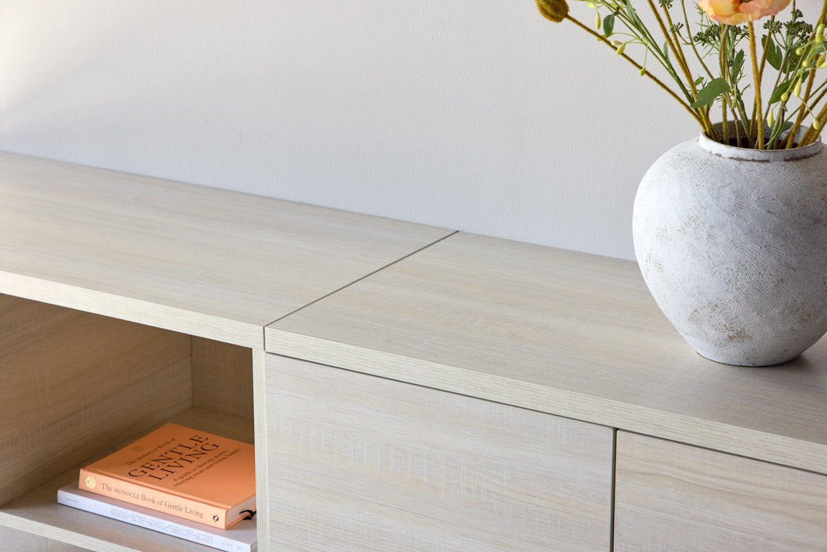 TV-Lowboard Skagen Whitewash – Helles skandinavisches Design