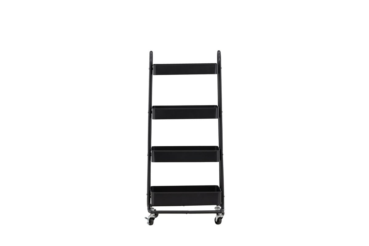 Shelf Manaus – Rolling shelf with 4 shelves in Black