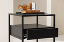 Side table Celia – in two colors with glass top