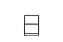 Side table Milano – made of black steel with glass top