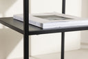 Side table Milano – made of black steel with glass top