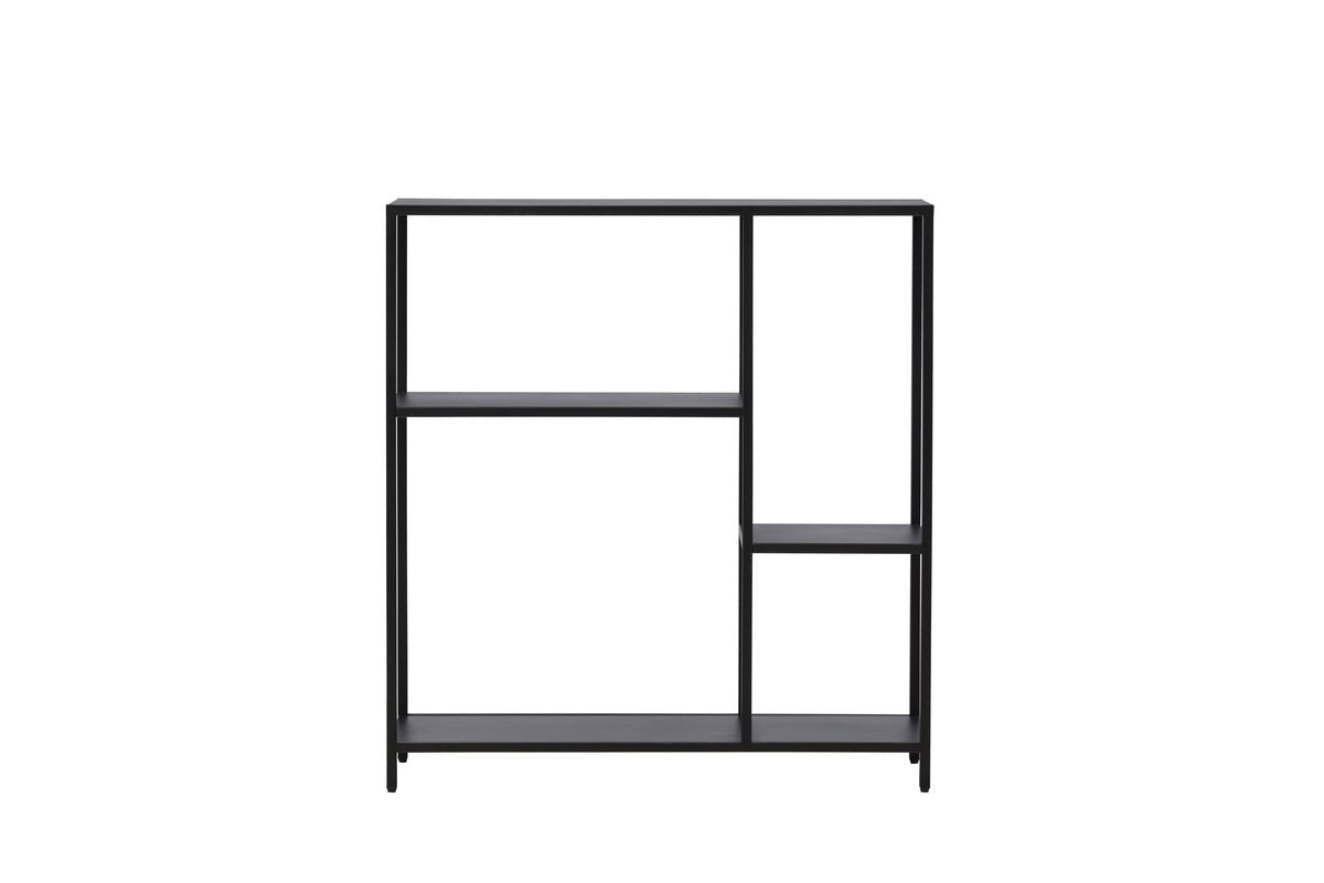 Side table Pinar – in Black with three shelves