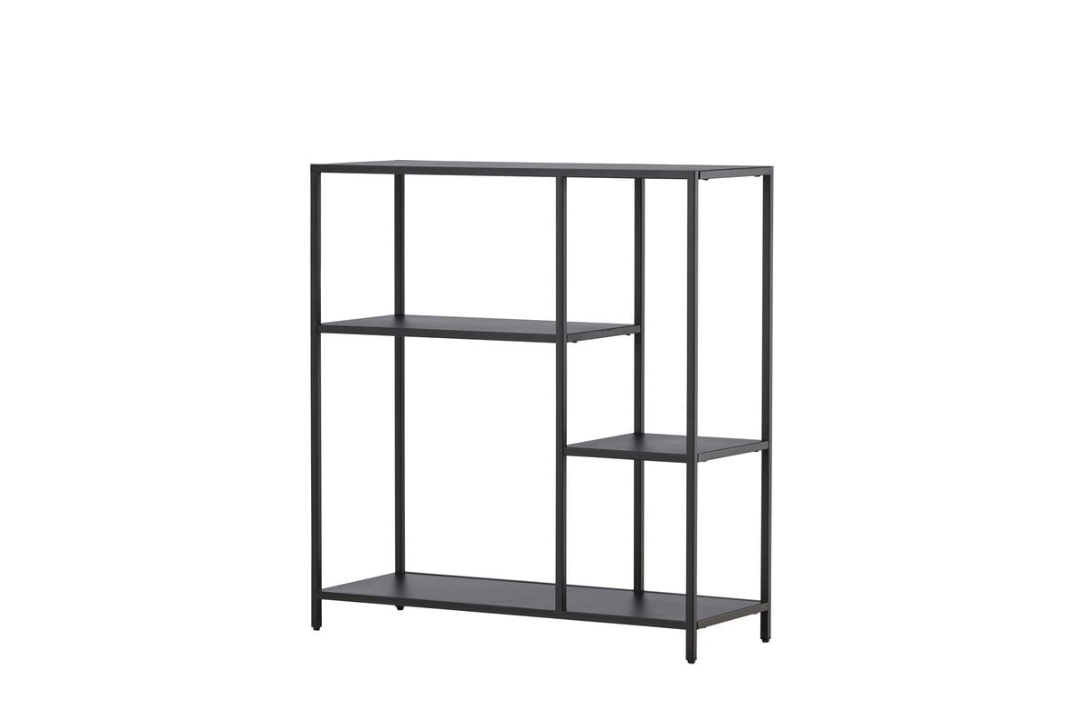 Side table Pinar – in Black with three shelves
