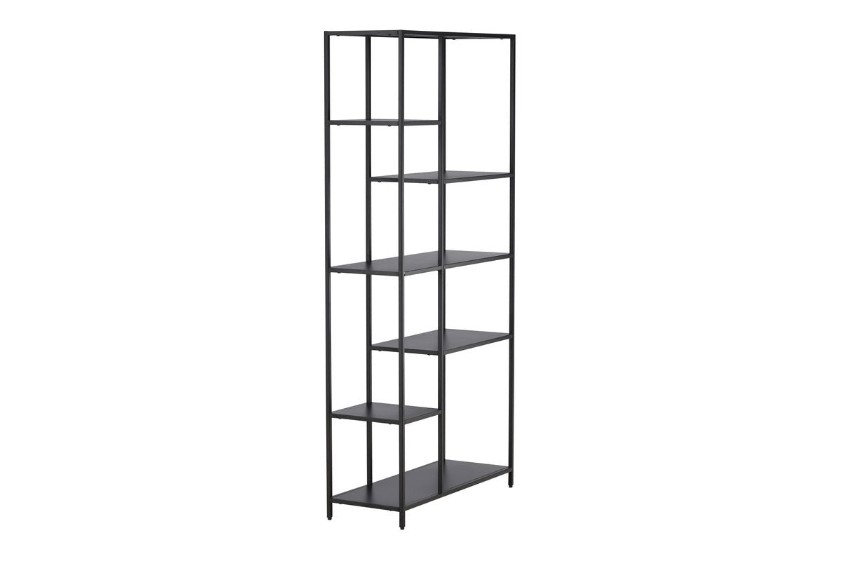 Tall shelf – high shelf with 6 shelves in Black
