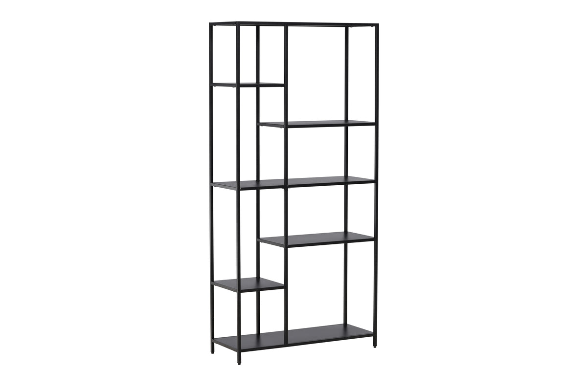 Tall shelf – high shelf with 6 shelves in Black