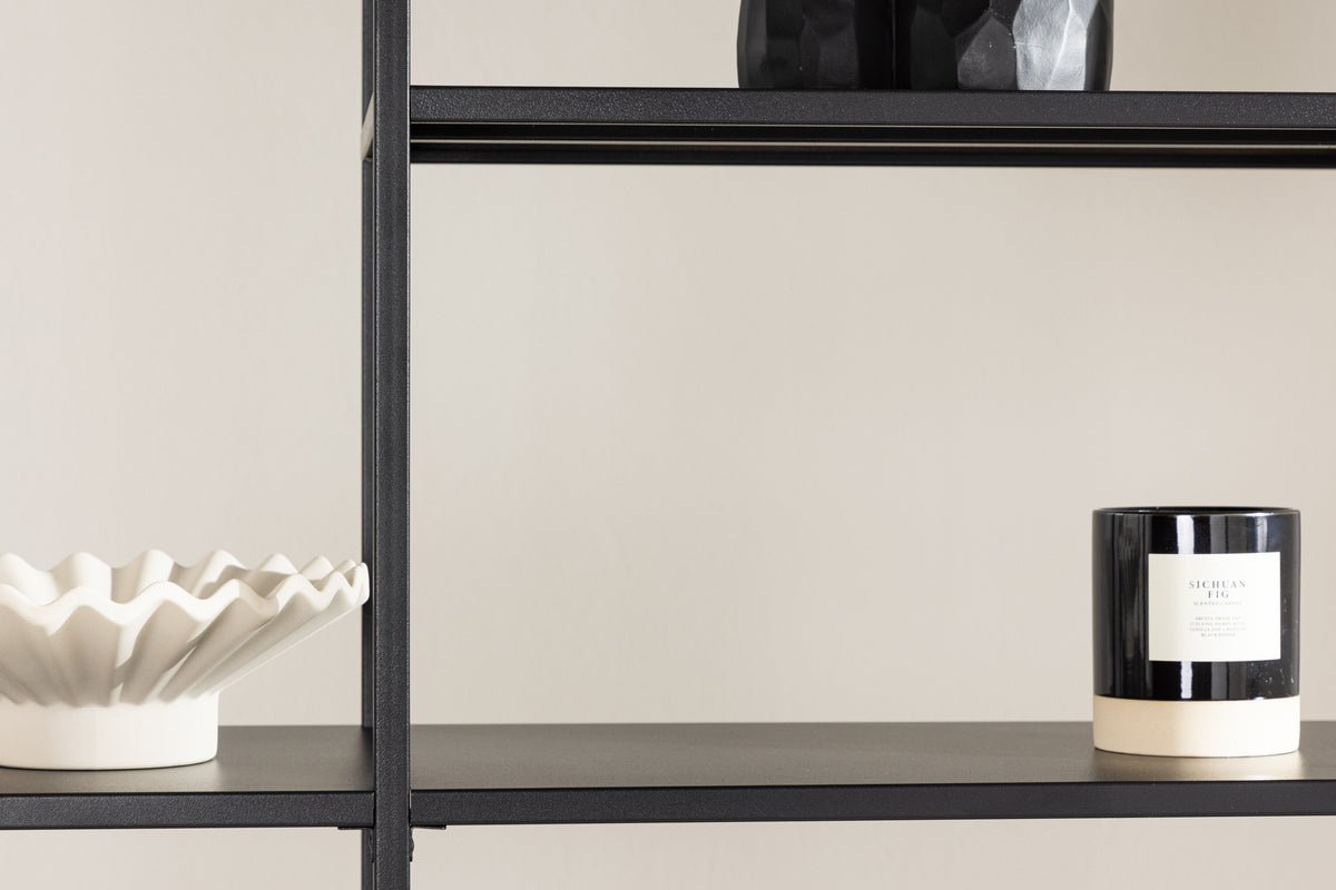 Tall shelf – high shelf with 6 shelves in Black