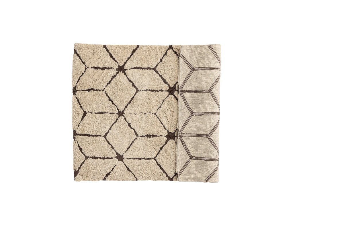 Badematte Semara - in einer Beige-Braun Kombination aus weicher Baumwolle