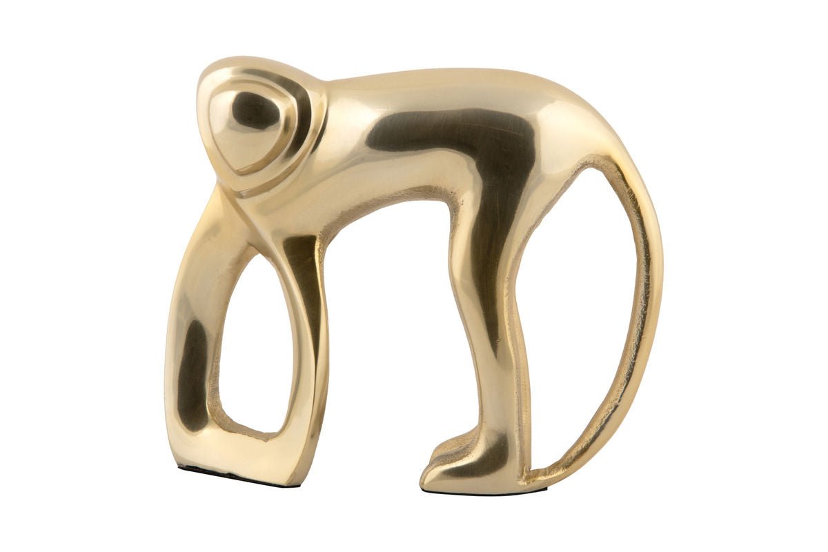 Statue "Simio" – Metal Figurine in Gold Finish
