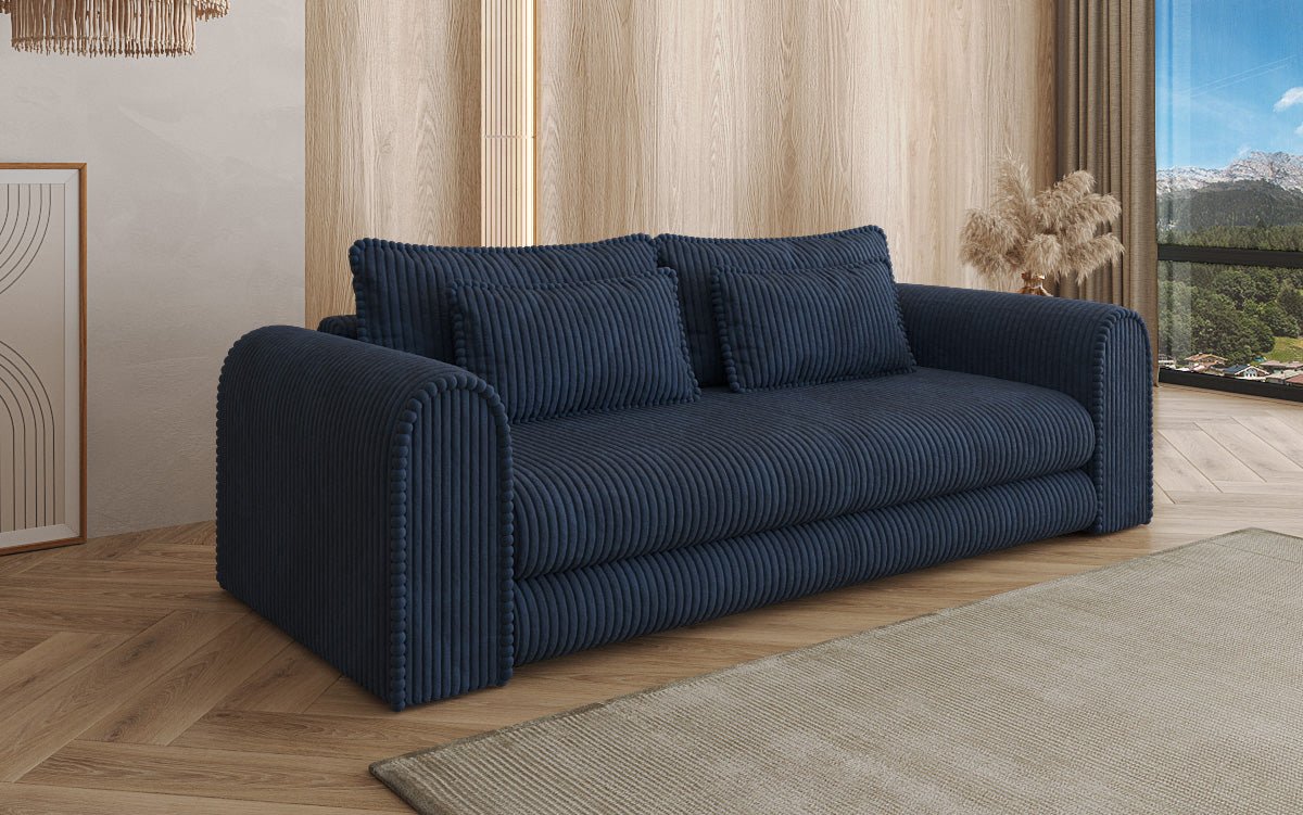 Designer Sofa Lil Buddy 3 Sitzer mit Schlaffunktion und Stauraum in Breitcord