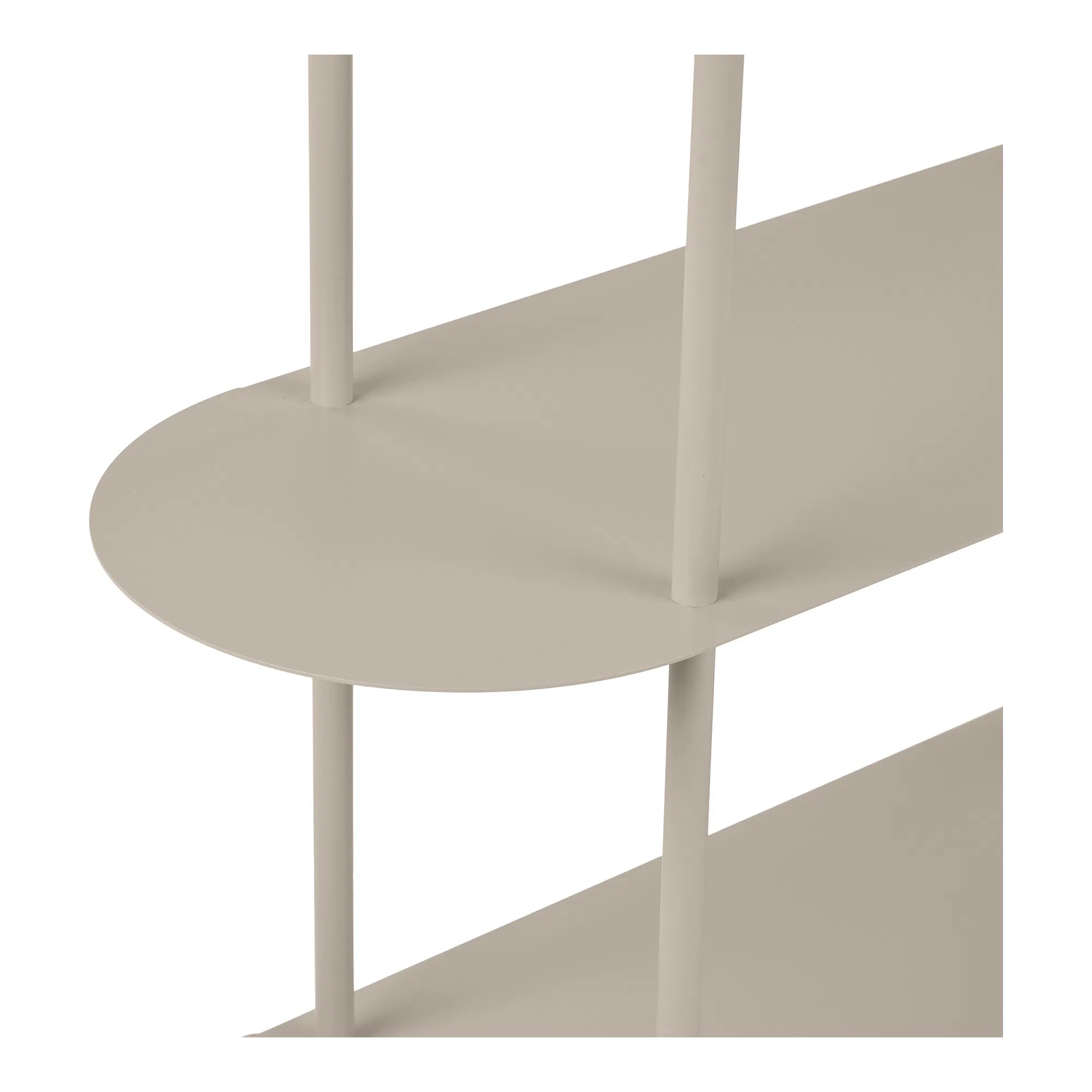 Elnora Freestanding Shelf – made of metal in sand color