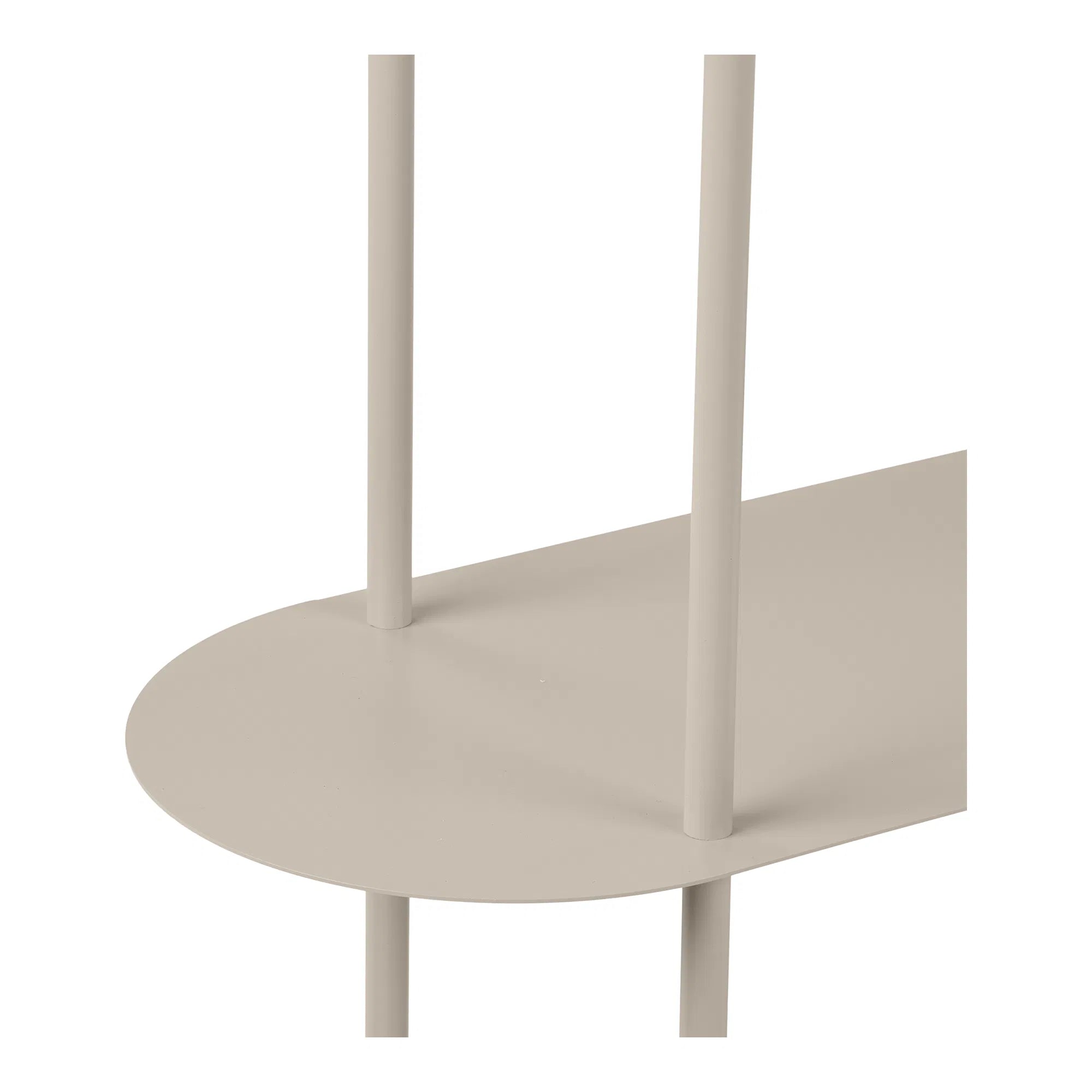 Osmira Freestanding Shelf – made of metal in sand color