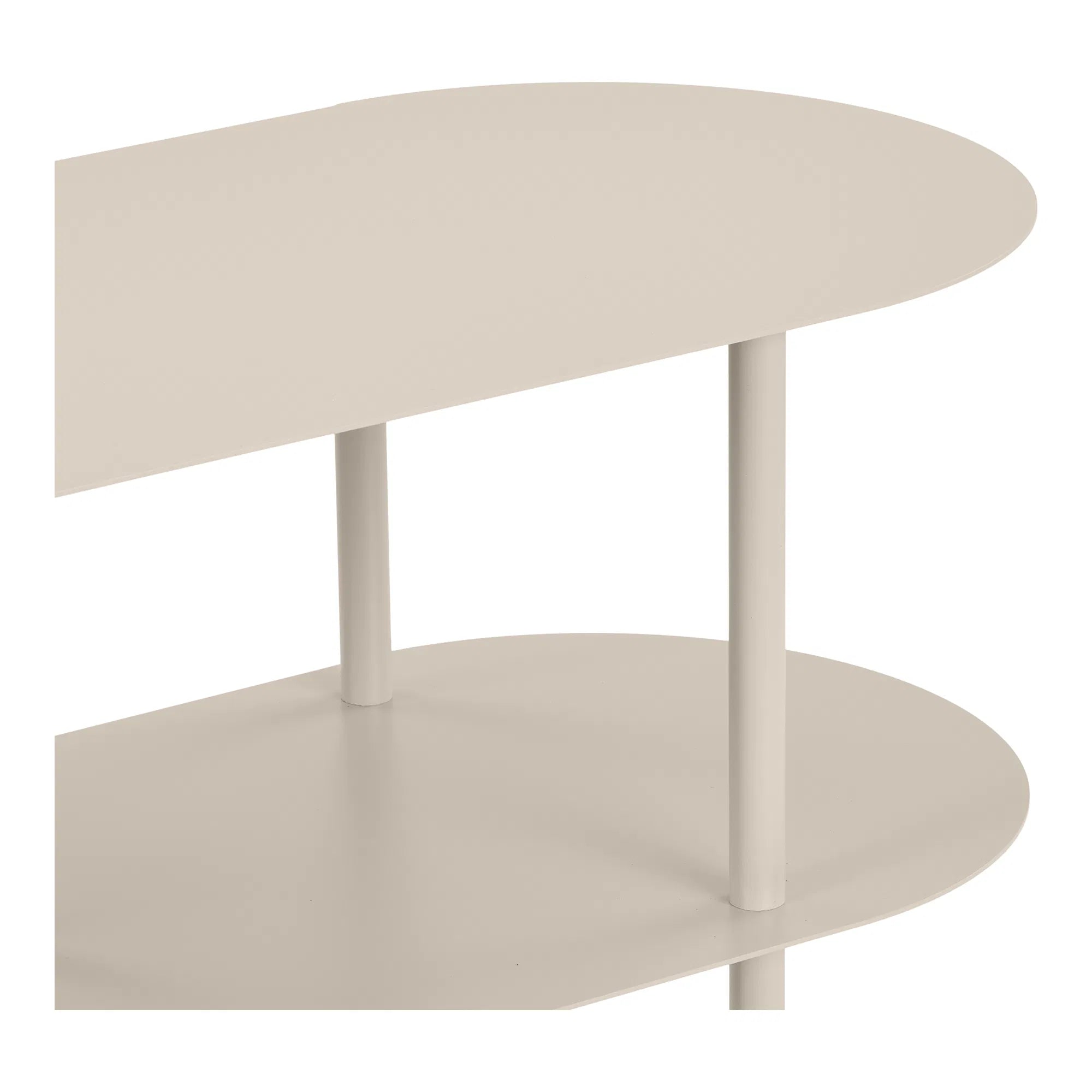 Osmira Freestanding Shelf – made of metal in sand color
