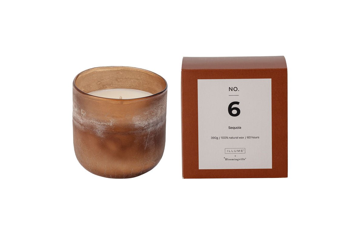 Scented Candle Redwood – Natural Wax in Aesthetic Brown Glass