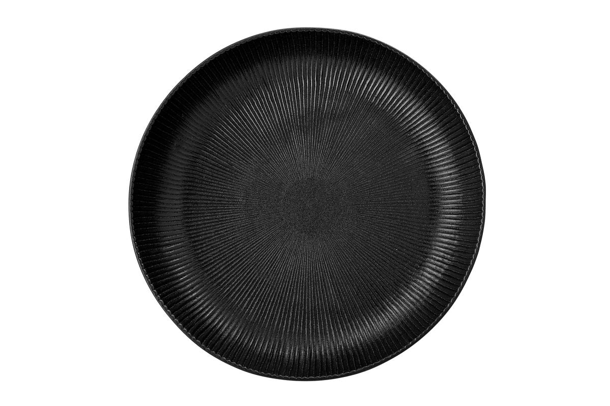 Bowl Aven – black stoneware with shimmering glaze