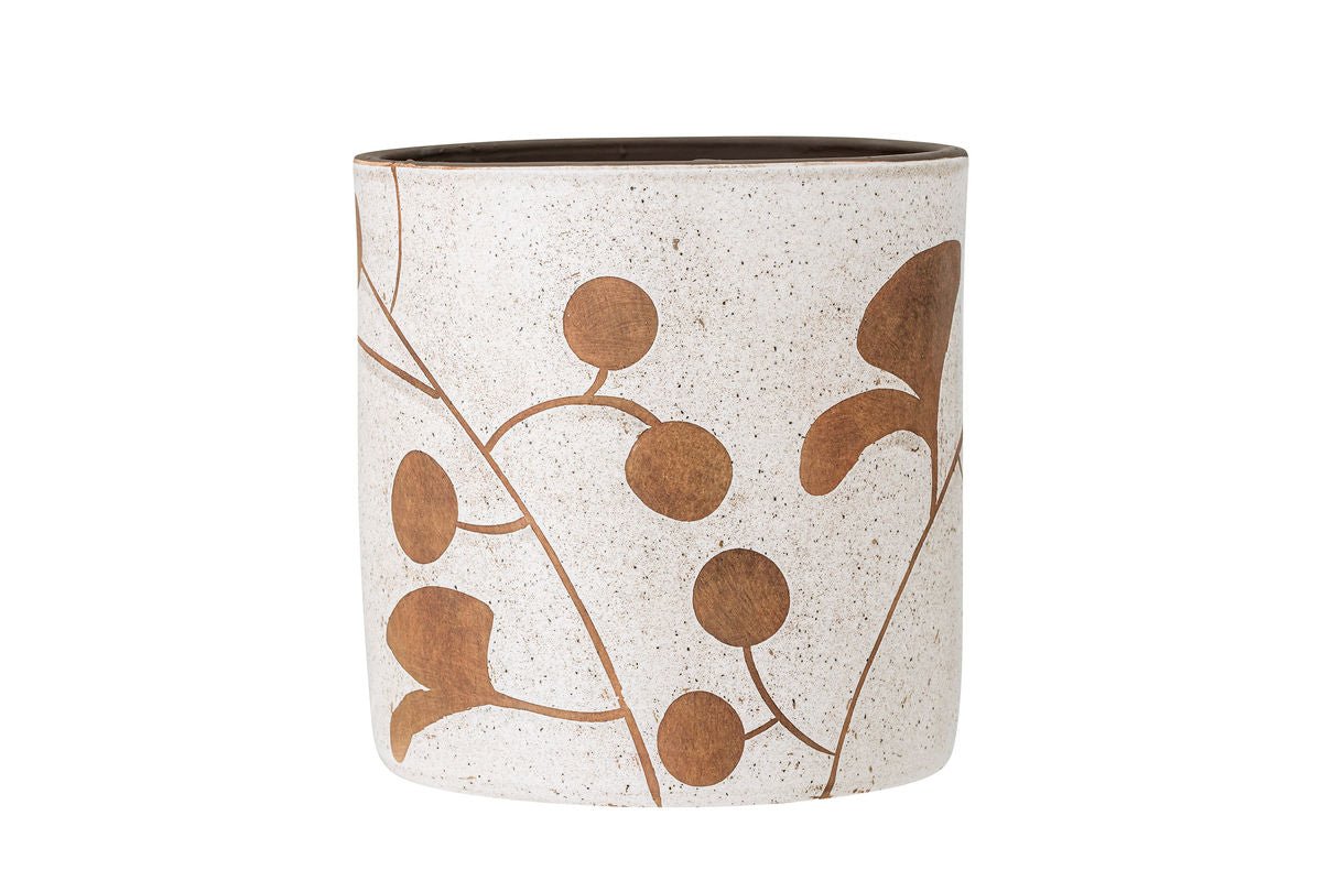 Decorative Flower Pot Ardea – Floral Design in White